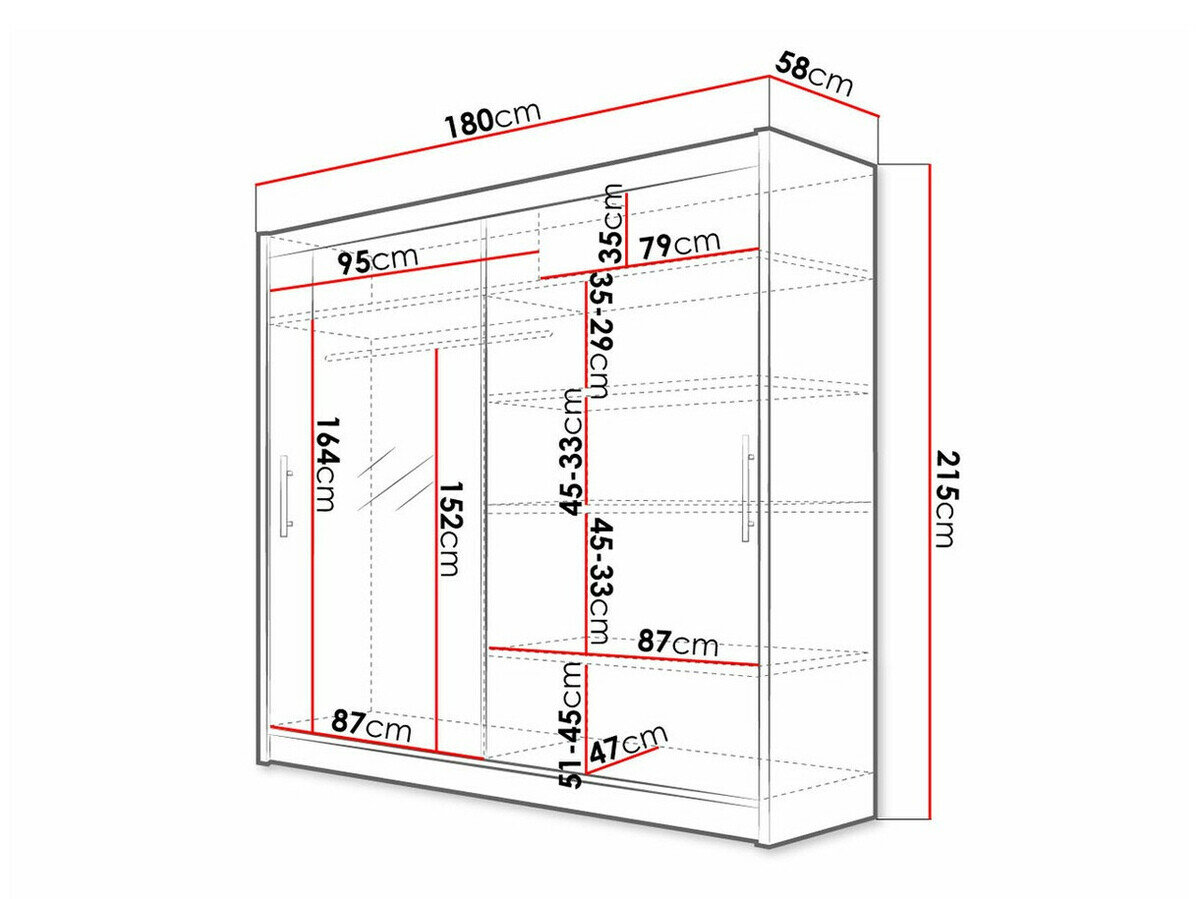 Garderobeskab Closico 107 (Sort)