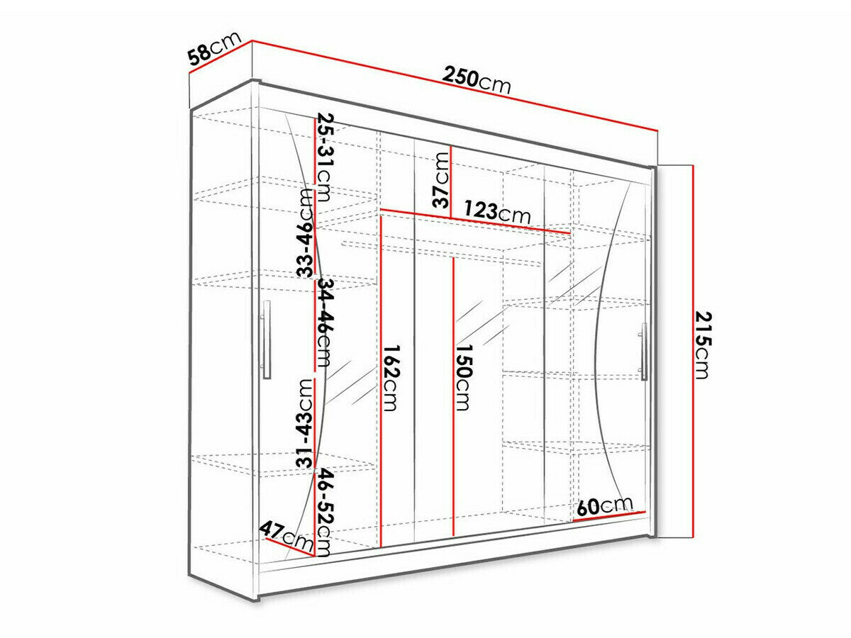 Garderobeskab Closico Ordo IV (Sort)