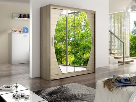 Garderobeskab Closico 121 (Sonoma eg)