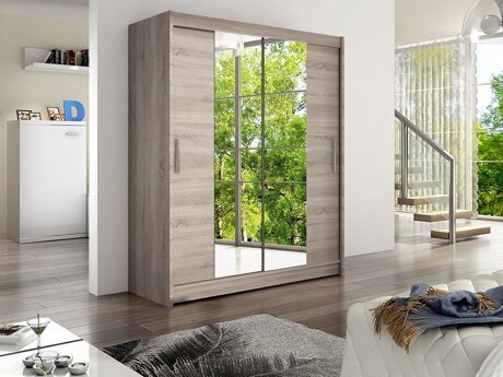 Garderobeskab Closico 132 (Trøffel egetræ)