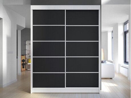 Kledingkast Closico Vastor IV (Wit + Zwart)