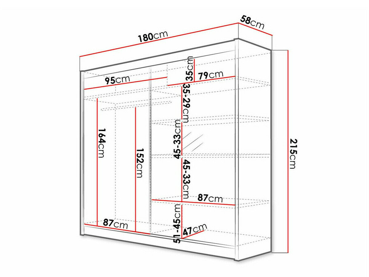 Garderobeskab Closico 137 (Sort)