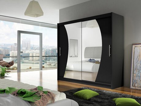 Garderobeskab Closico Pallor IX (Sort)