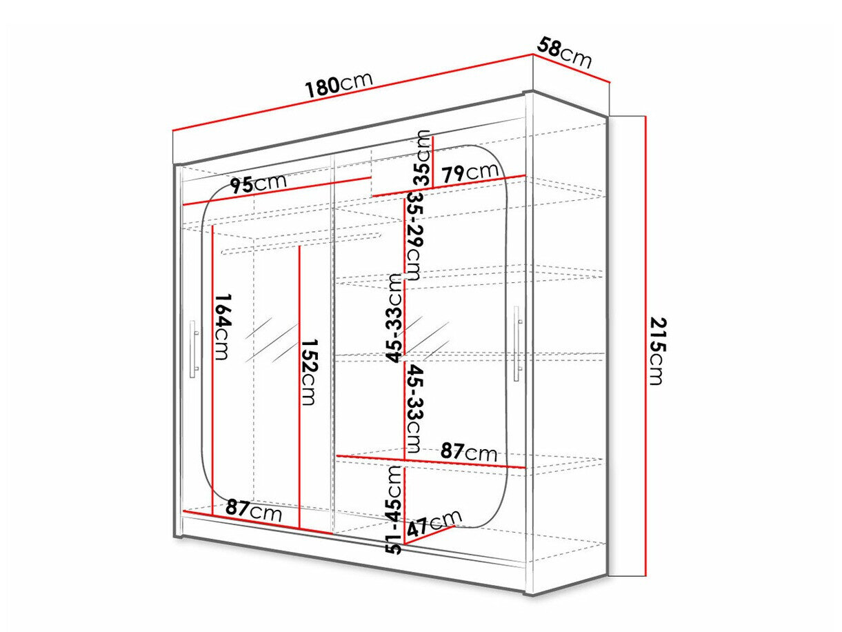 Garderobeskab Closico Pallor VIII (Hvid)