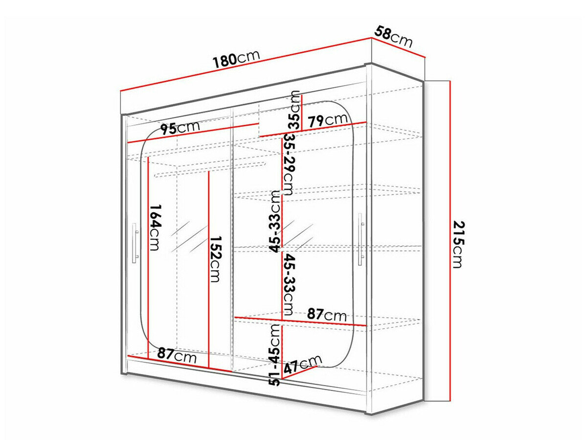 Garderobeskab Closico Pallor VIII (Hvid)