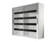 Kledingkast Closico Pallor XI (Wit + Glanzend zwart)