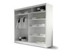 Kledingkast Closico Pallor XI (Zwart + Glanzend wit)