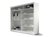 Kledingkast Closico Pallor XI (Zwart + Glanzend wit)
