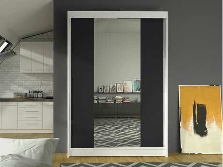 Kledingkast Closico Salvor II (Wit + Zwart)