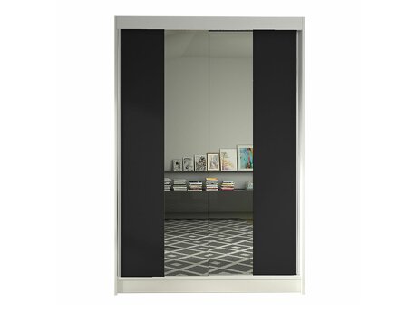 Kledingkast Closico Salvor II (Wit + Zwart)
