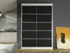 Riidekapp Closico Salvor IV (Valge + Must)