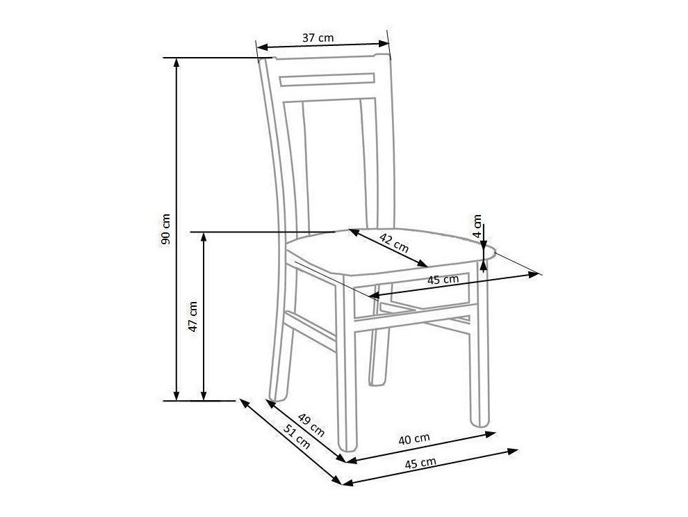 Stol Houston 550 (Honning eg + Beige)