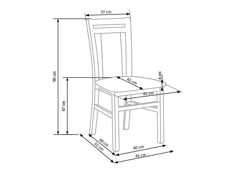 Stol Houston 550 (Sonoma eg + Grå)