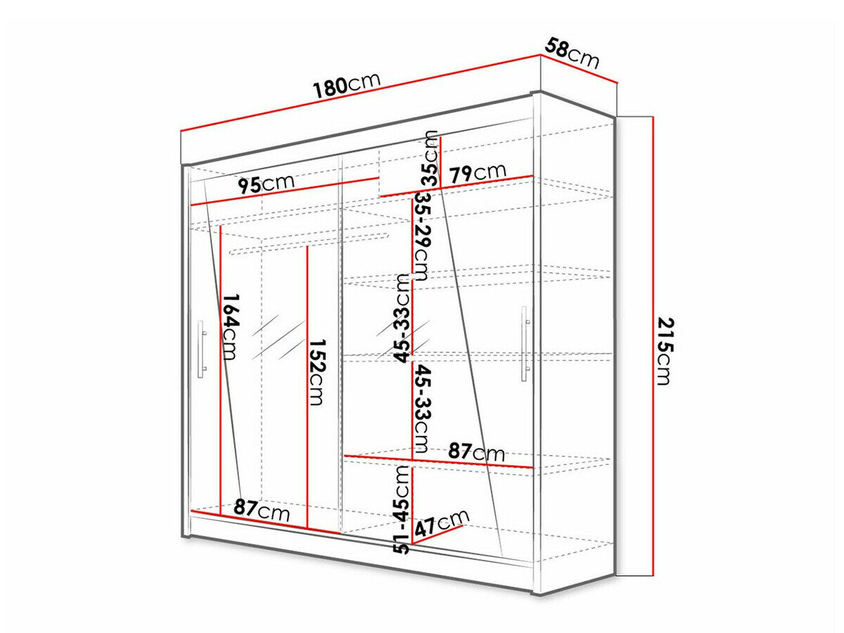 Garderobeskab Closico 144 (Sort)