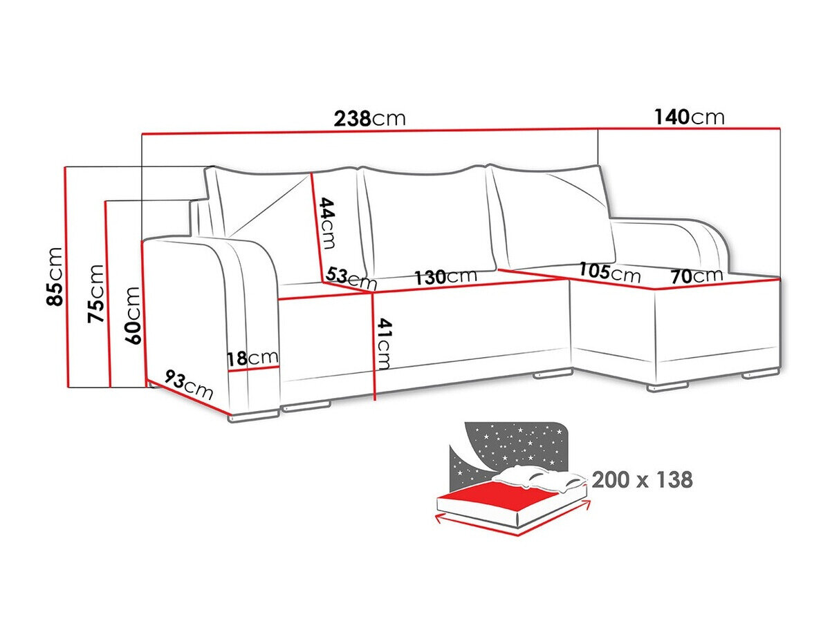 Hjørnesofa Boulder 102 (Twist 18 + Twist 12)