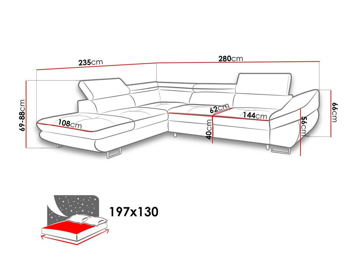 Hjørnesofa Lincoln 122 (Soro 40)