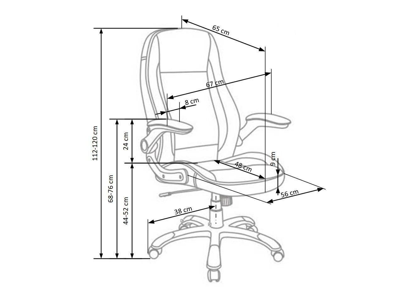 Scaun de birou Houston 569 (Alb + Negru)