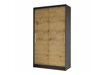 Kledingkast Closico Structor I (Zwart + Artisan eiken)