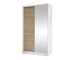 Garderobeskab Closico Fractor III (Hvid + Sonoma eg)