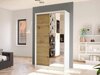 Kledingkast Closico Fractor III (Wit + Artisan eiken)