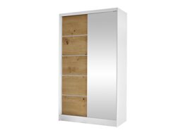 Kledingkast Closico Fractor III (Wit + Artisan eiken)