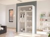 Kledingkast Closico Fractor III (Wit + Sonoma eik)