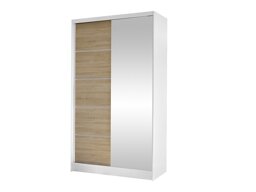 Kledingkast Closico Fractor III (Wit + Sonoma eik)