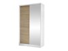 Kledingkast Closico Fractor III (Wit + Sonoma eik)