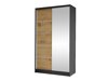 Kledingkast Closico Fractor III (Zwart + Artisan eiken)