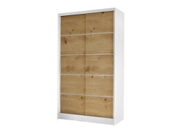 Kledingkast Closico Fractor IV (Wit + Artisan eiken)
