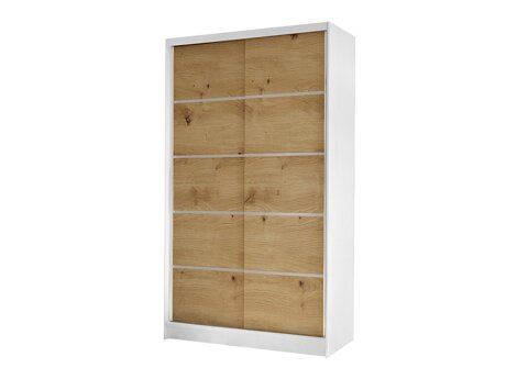 Kledingkast Closico Fractor IV (Wit + Artisan eiken)