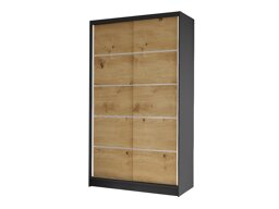 Kledingkast Closico Fractor IV (Zwart + Artisan eiken)