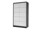 Kledingkast Closico Fractor IV (Zwart + Wit)