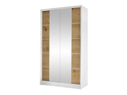 Kledingkast Closico Fractor V (Wit + Artisan eiken)