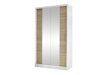 Kledingkast Closico Fractor V (Wit + Sonoma eik)