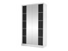 Kledingkast Closico Fractor V (Wit + Zwart)