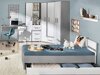 Bed Levtala 112 (Antraciet + Wit + Turquoise)