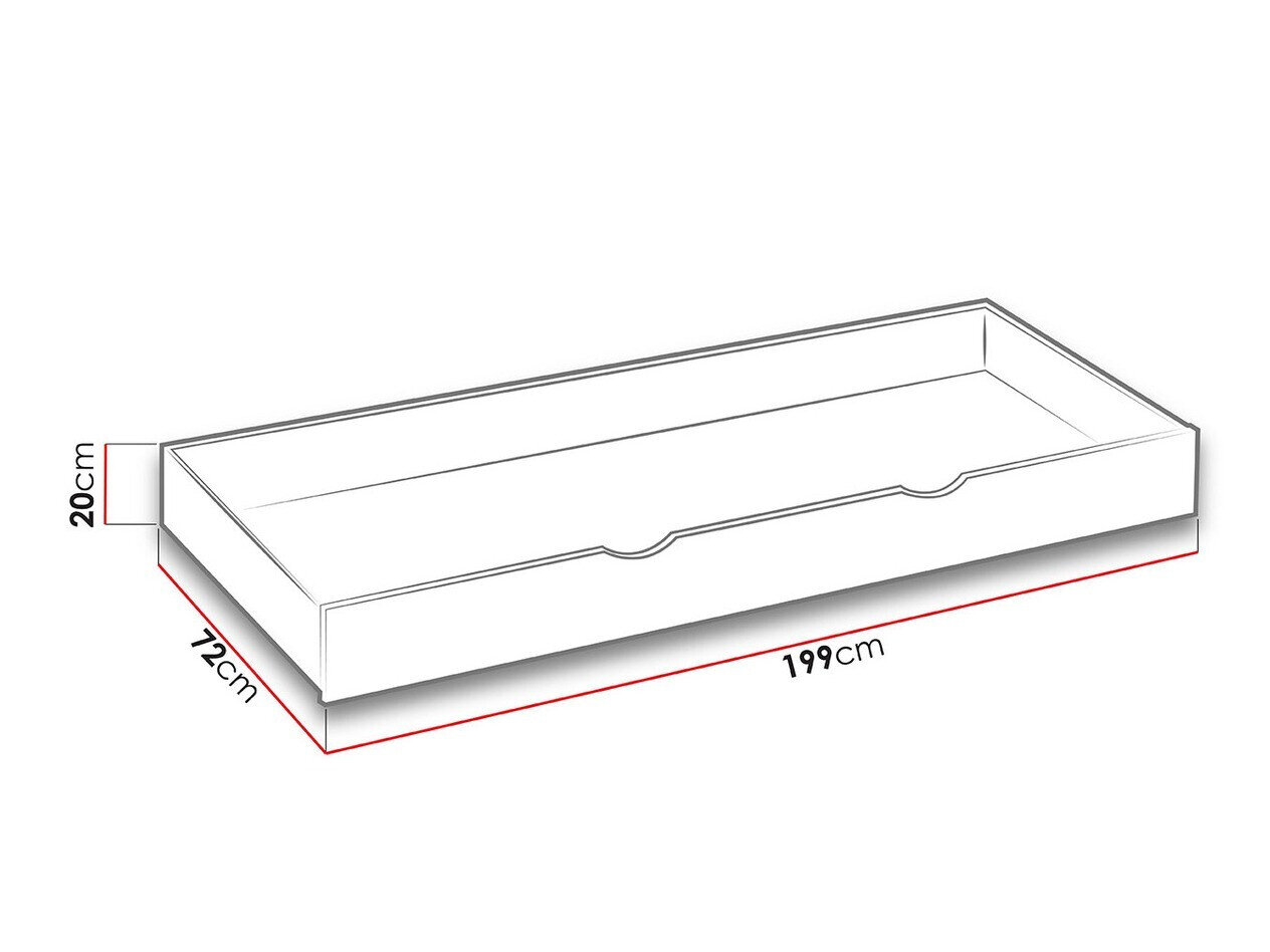 Bed Levtala 112 (Antraciet + Wit)