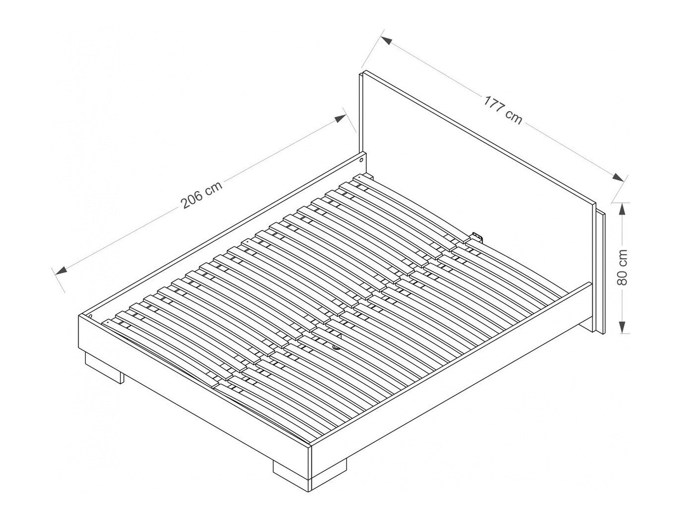 Voodi Murrieta 110 (Valge)