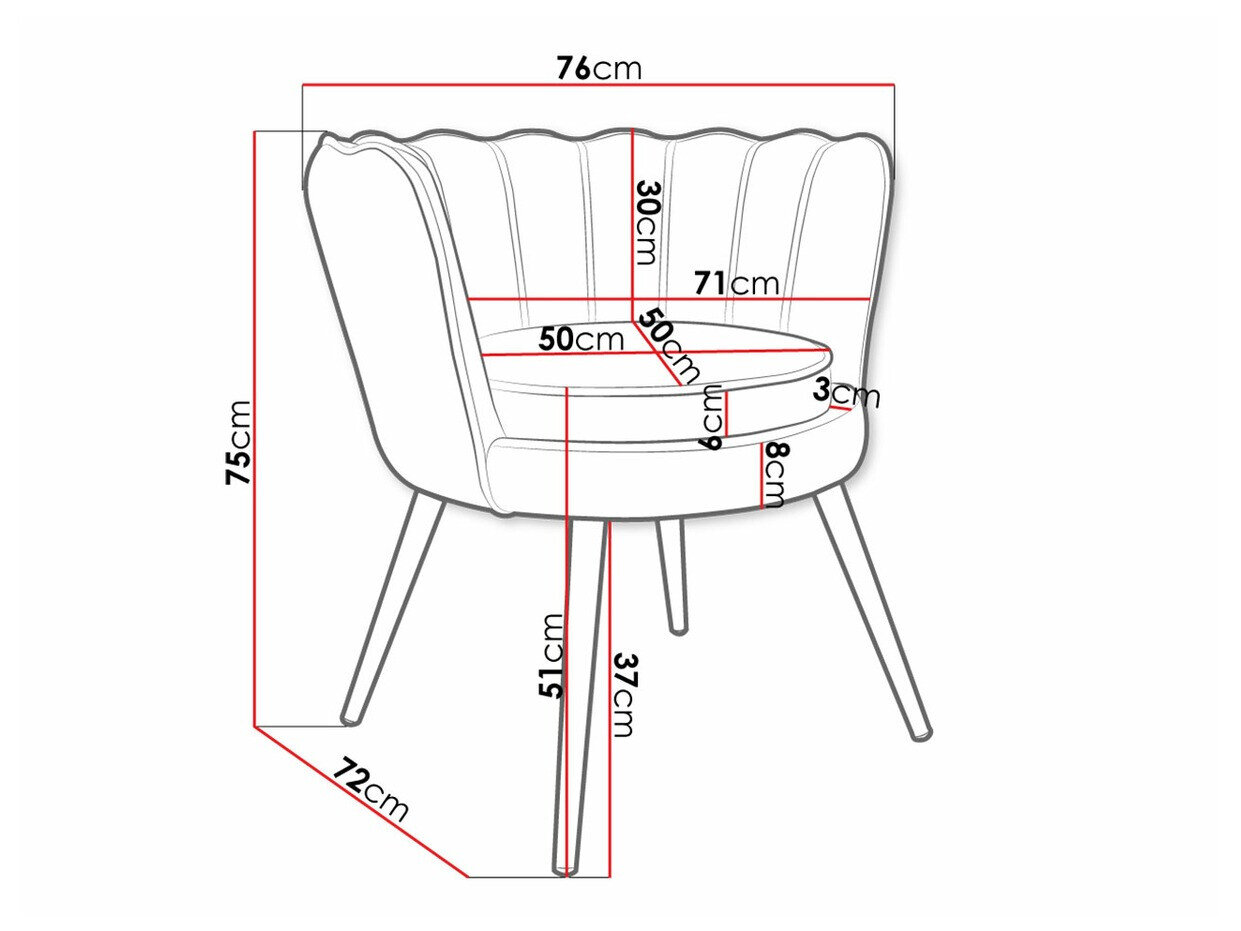 Lænestol Comfivo 319 (Blå + Gylden)