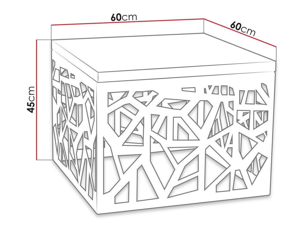Sidebord Germantown 102 (Mat sort + Egetræ)