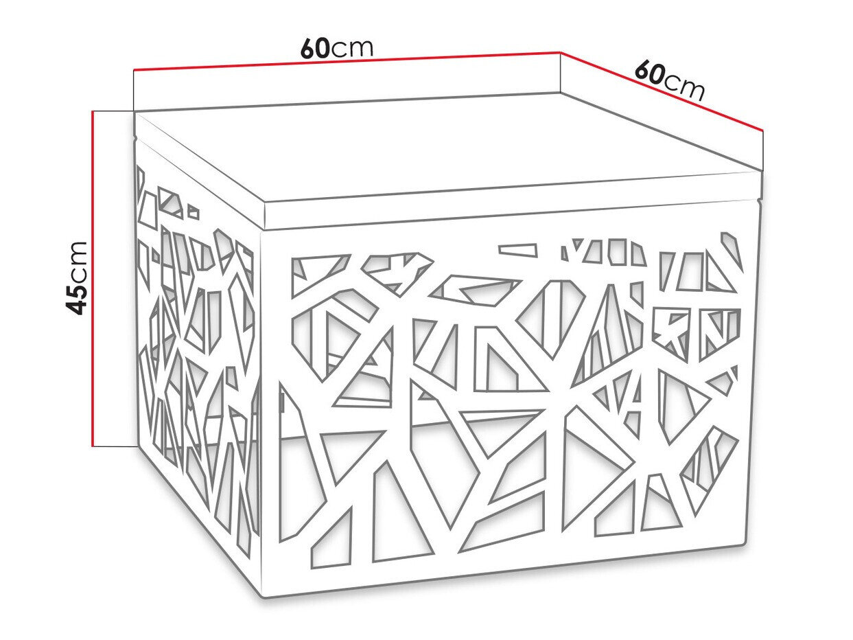 Sofabord Germantown 102 (Mat sort + Blank sort)