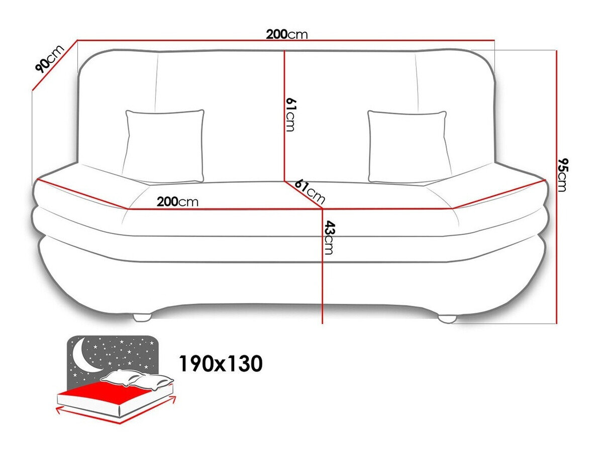 Sovesofa Comfivo 234 (Boss 12)