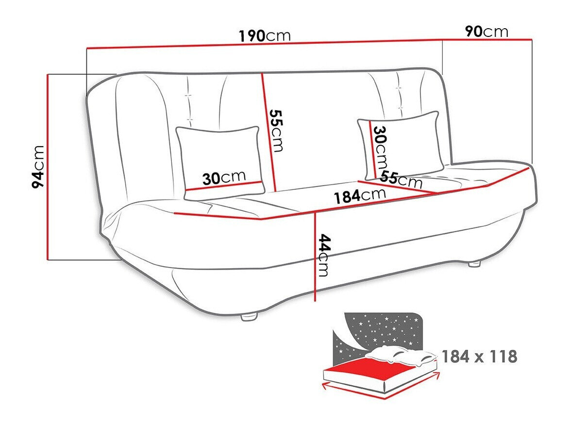 Sovesofa Comfivo 239 (Lawa 05)