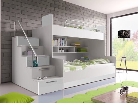 Køjeseng Salmere 111 (Hvid + Glansfuld hvid)