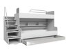 Stapelbed Campus (Wit + Glanzend wit + Glanzend roze)