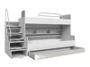 Stapelbed Campus (Wit + Glanzend wit + Grijs met glans)