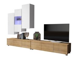 Elutoa komplekt Remus XVII (Golden Oak + Valge + Läikiv valge)