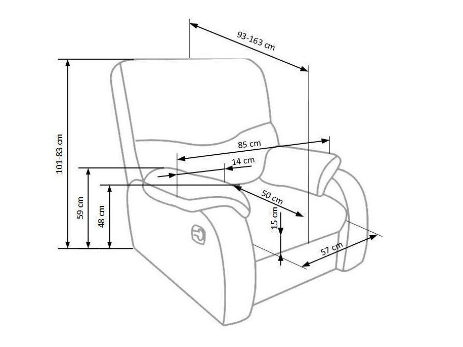 Hvilestol Houston 564 (Brun)