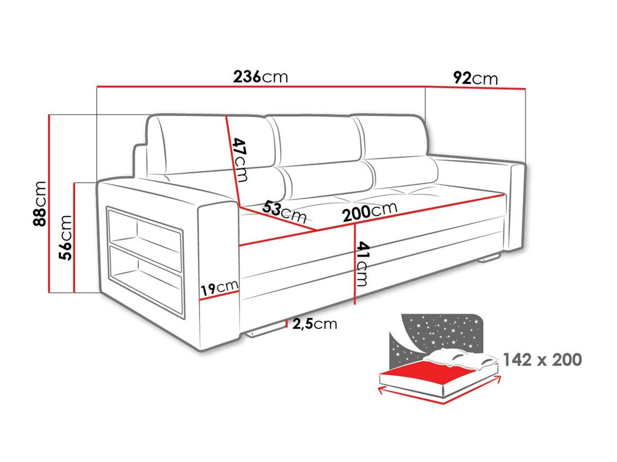 Sovesofa Decatur 100 (Forever 63 + Forever 60)